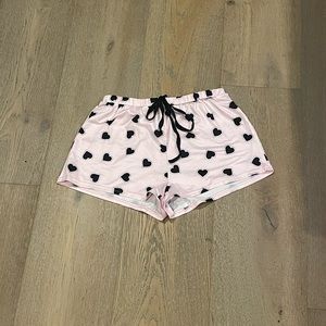 Shein Heart Drawstring PJ Shorts